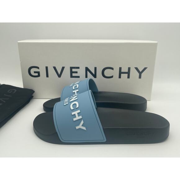 NEW Givenchy Women's Logo Rubber Pool Slides Sandals 37 BOX NIB AUTH! - Picture 5 of 15